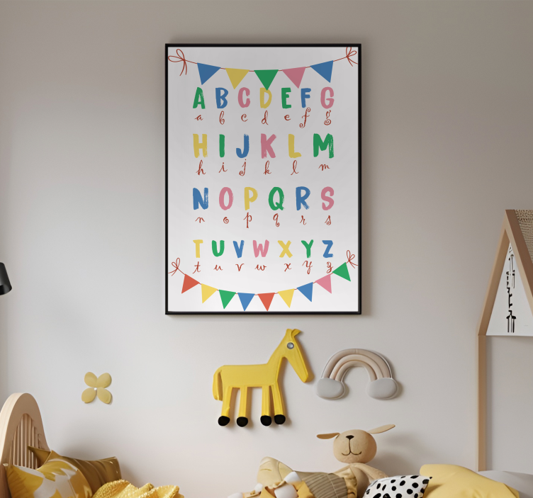 Poster infantil alfabeto maiúscula e minúscula - TenStickers