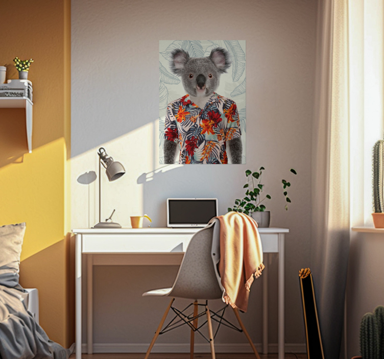 Poster juvenil elegante Koala Elegante - TenStickers