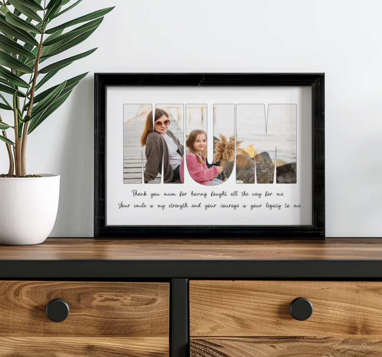 Poster para sala obrigado mãe - TenStickers