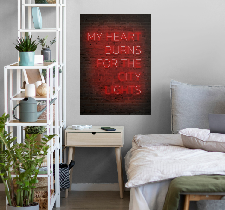 Poster decorativo texto neon - TenStickers