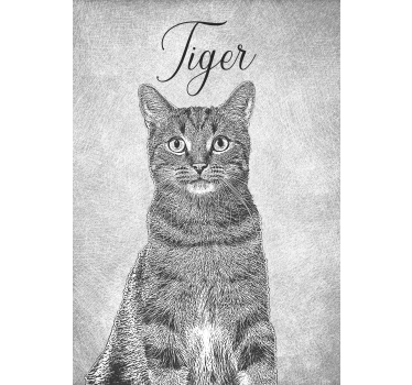 Poster animais variados desenho preto e branco personalizado - TenStickers