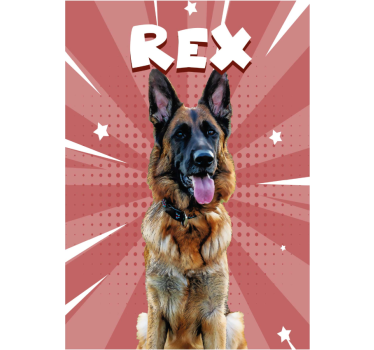 Poster animais variados estilo cômico personalizado - TenStickers