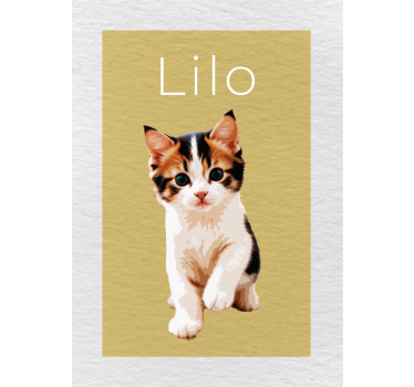 Poster animais variados efeito de desenho personalizado - TenStickers