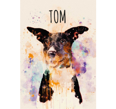 Poster animais variados arte em aquarela personalizada - TenStickers
