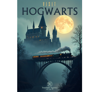 Poster juvenil visite hogwarts - TenStickers