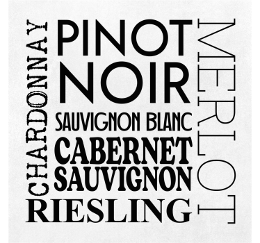 Poster cozinha tipos de vinho - TenStickers