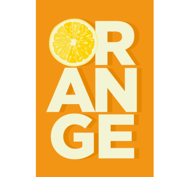 Poster cozinha texto laranja fatiado - TenStickers