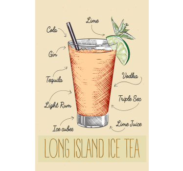 Poster cozinha long island ice tea - TenStickers