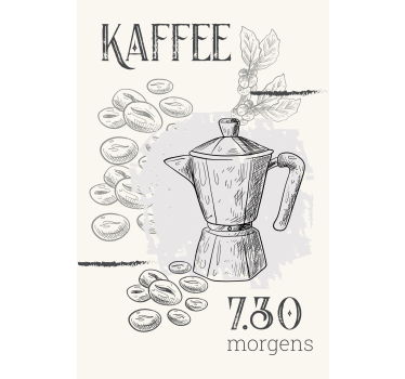 Poster cozinha café estampado - TenStickers
