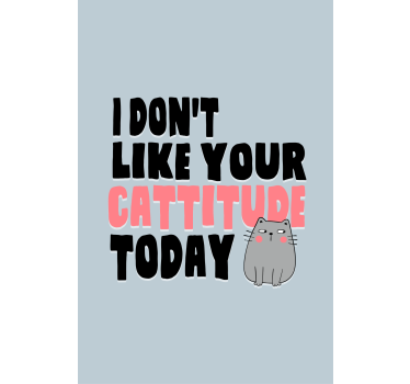 Poster cozinha observe sua atitude com humor - TenStickers