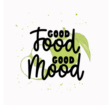Poster cozinha citação engraçada com frutas verdes - TenStickers