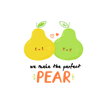 Poster cozinha com frase engraçada de peras - TenStickers