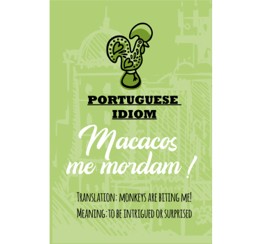 Poster cozinha tradução do ditado português surpreso - TenStickers