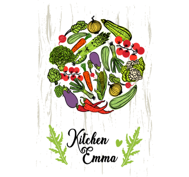 Poster cozinha com legumes - TenStickers