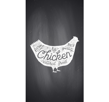 Poster cozinha frango fresco da fazenda - TenStickers