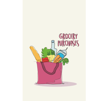 Poster cozinha ilustração de mercado - TenStickers