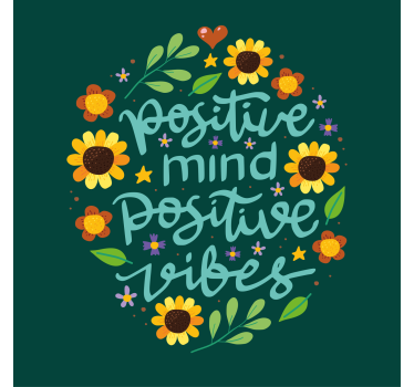 Poster juvenil com citação motivacional em cores lindas - TenStickers