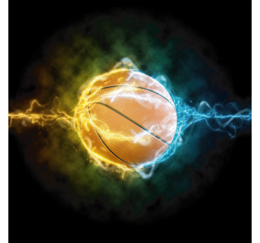 Poster juvenil basquete água e fogo - TenStickers