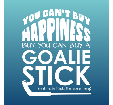 Poster juvenil não se pode comprar felicidade no hockey - TenStickers
