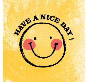 Poster juvenil com design de carinha sorridente - TenStickers