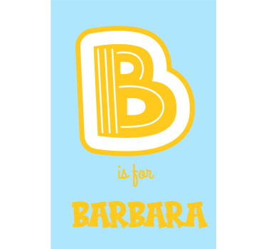 Poster juvenil com personalização alfabética - TenStickers
