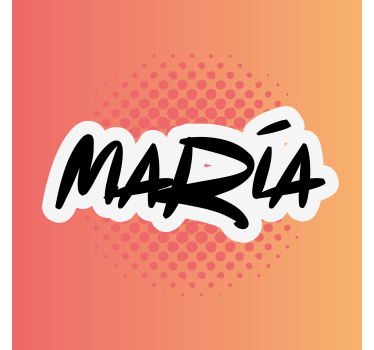 Poster juvenil arte de nome personalizada - TenStickers