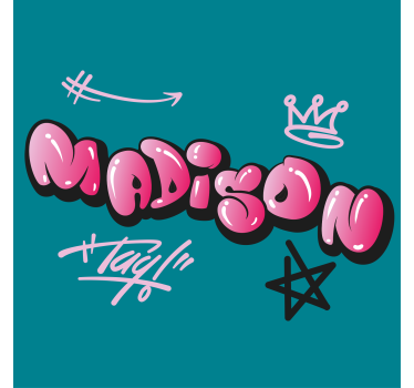 Poster juvenil design de nome criativo - TenStickers