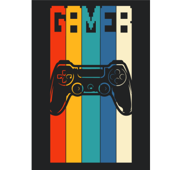 Poster decorativo com comando Gamer - TenStickers