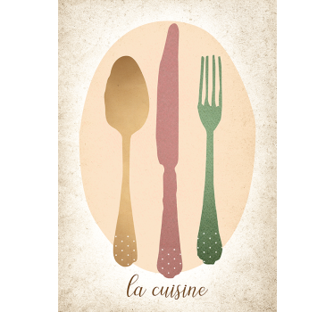 Poster de talheres decorativos - TenStickers