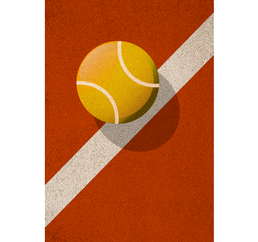 Poster bola de tenis na risca - TenStickers