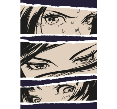 Poster olhares personagem anime - TenStickers