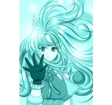 Poster personagem feminina de anime - TenStickers