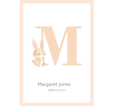 Poster para personalizar personalizado Inicial - TenStickers