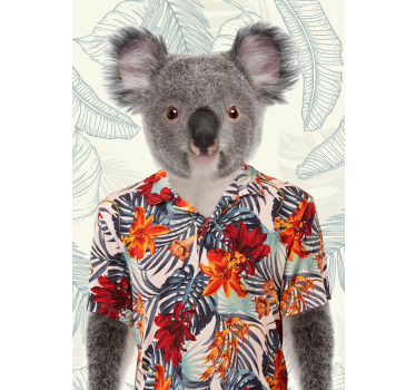 Poster juvenil elegante Koala Elegante - TenStickers