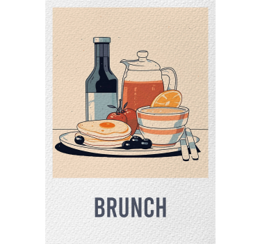 Poster cozinha brunch = Brunch - TenStickers