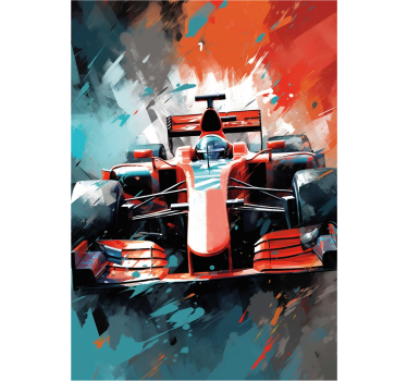Poster Fórmula 1 carro vermelho - TenStickers
