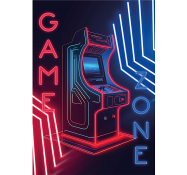 Poster juvenil zona de Jogo Neon - TenStickers