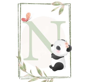 Poster infantil panda fofo - TenStickers