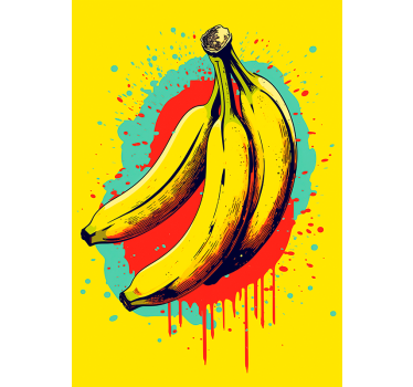 Poster de pop art três bananas - TenStickers
