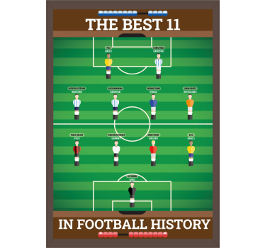 Poster juvenil os 11 melhores da história do futebol - TenStickers
