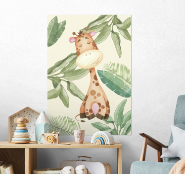 Poster girafa simpática para crianças - TenStickers