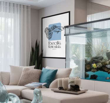 Poster decorativo de peixe guppy - TenStickers
