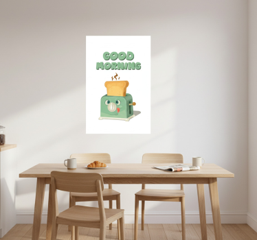 Poster cozinha bom dia com a torradeira - TenStickers