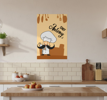 Poster cozinha chef personalizado - TenStickers