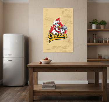 Poster cozinha chefe de galinha vintage - TenStickers