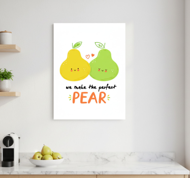 Poster cozinha com frase engraçada de peras - TenStickers