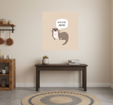 Poster cozinha com trocadilho engraçado de lontra - TenStickers