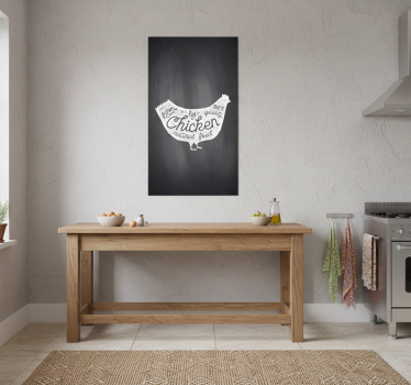 Poster cozinha frango fresco da fazenda - TenStickers