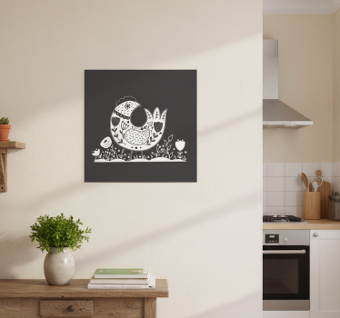 Poster cozinha galinhas orgulhosas com flores polonesas - TenStickers