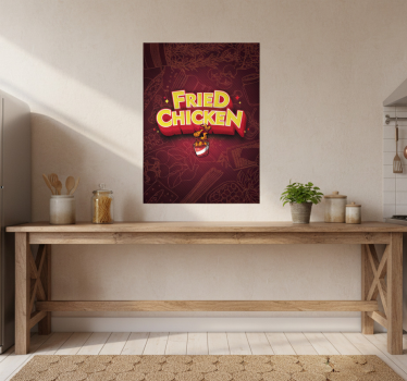 Poster cozinha graffiti taco de frango frito - TenStickers